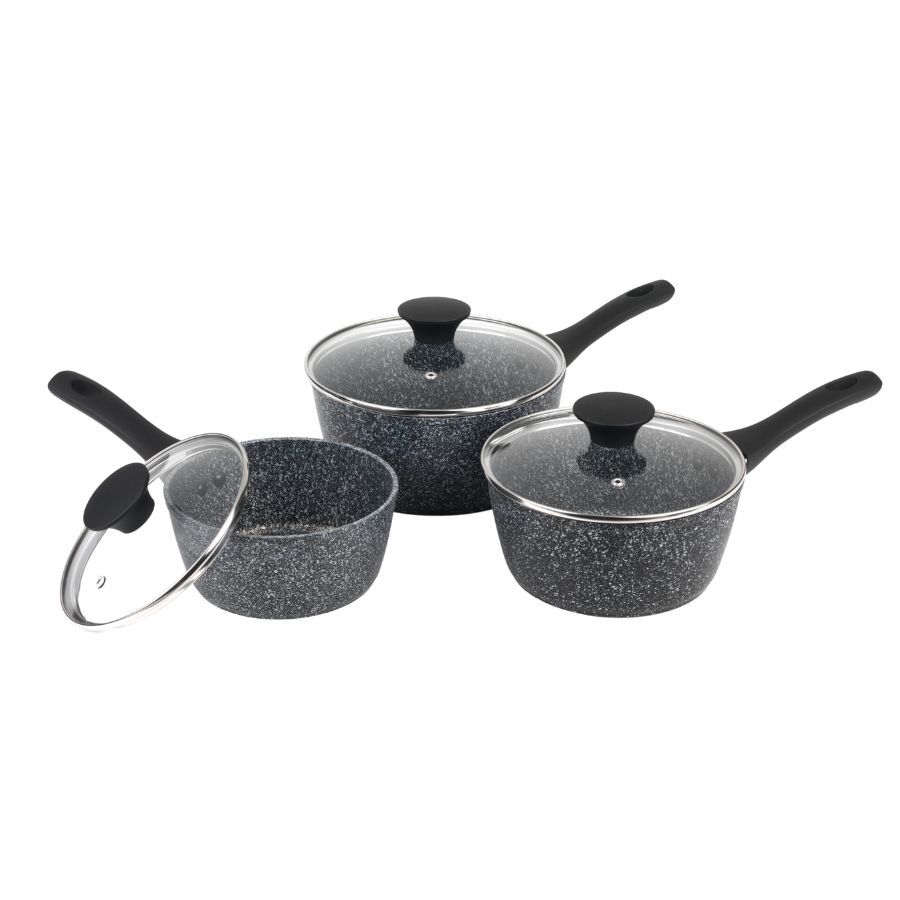 Salter Megastone Thermo Collar 3pc Pan Set