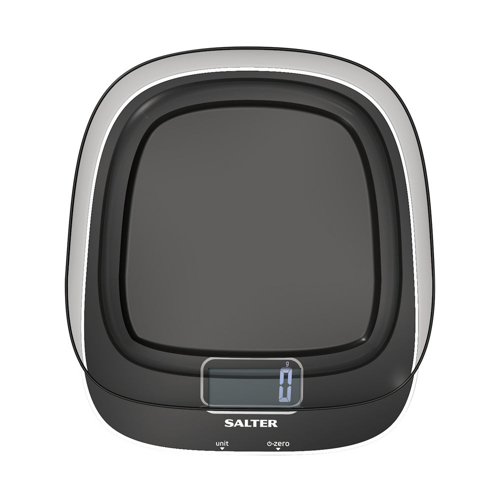 Salter Contour High Capacity Scale Glass Bowl 20KG  Black