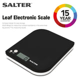 Salter Leaf Electronic Kitchen Scale 5KG Black