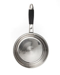 Salter 20cm Stainless Steel Saucepan Black Handle Dishwasher Safe