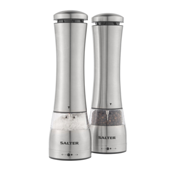Salter Stainless Steel Electric Mill Set